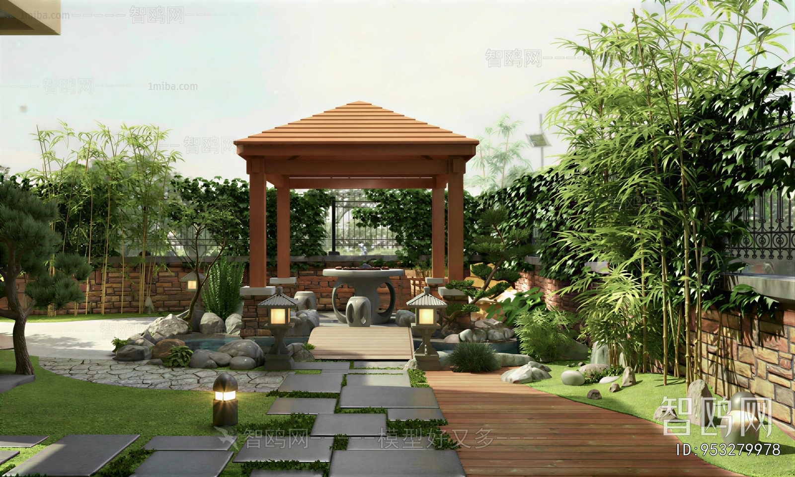 New Chinese Style Courtyard/landscape
