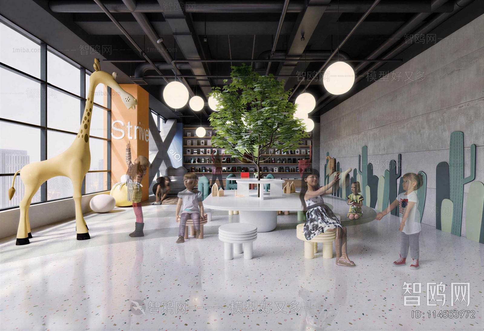 Industrial Style Children's Playroom