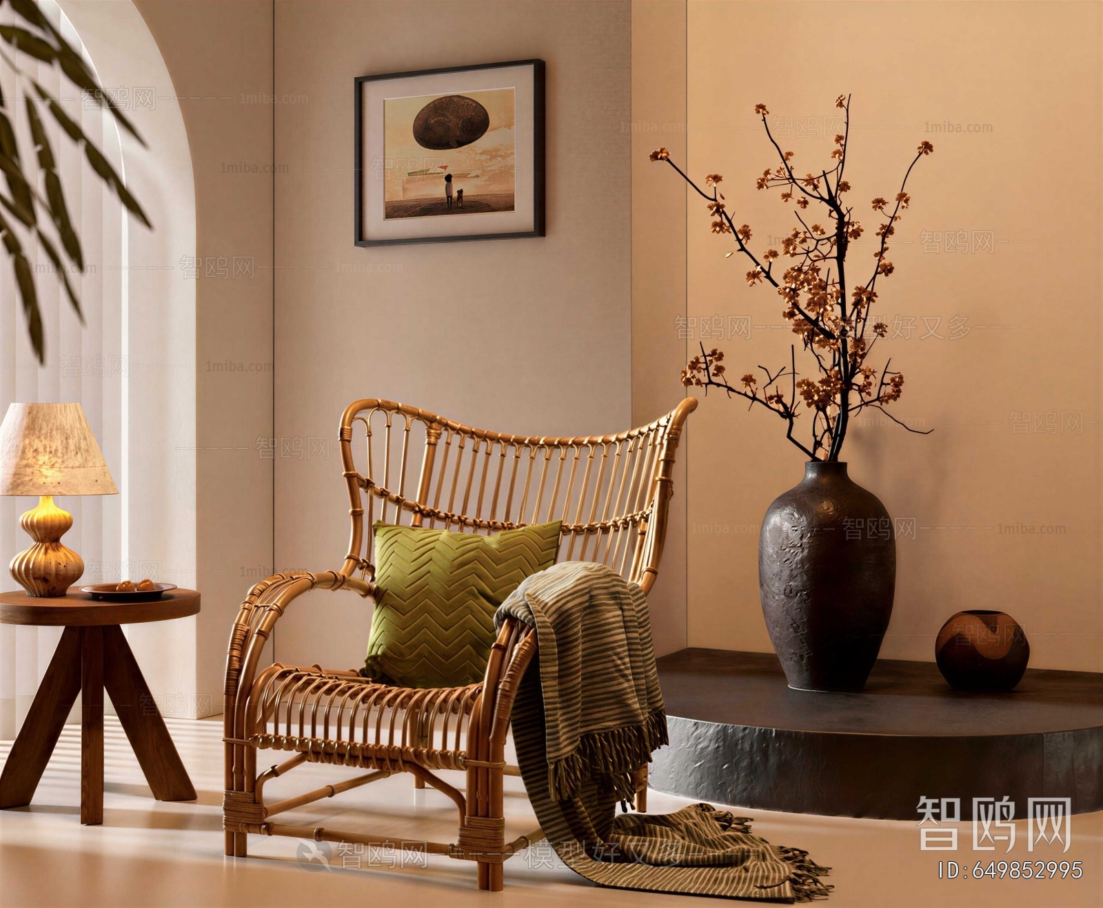 Wabi-sabi Style Lounge Chair