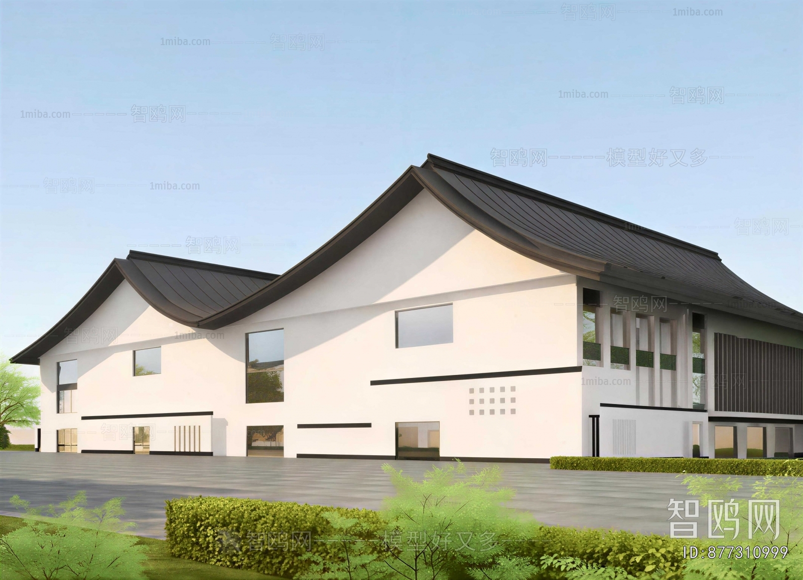 New Chinese Style Appearance Of Commercial Building