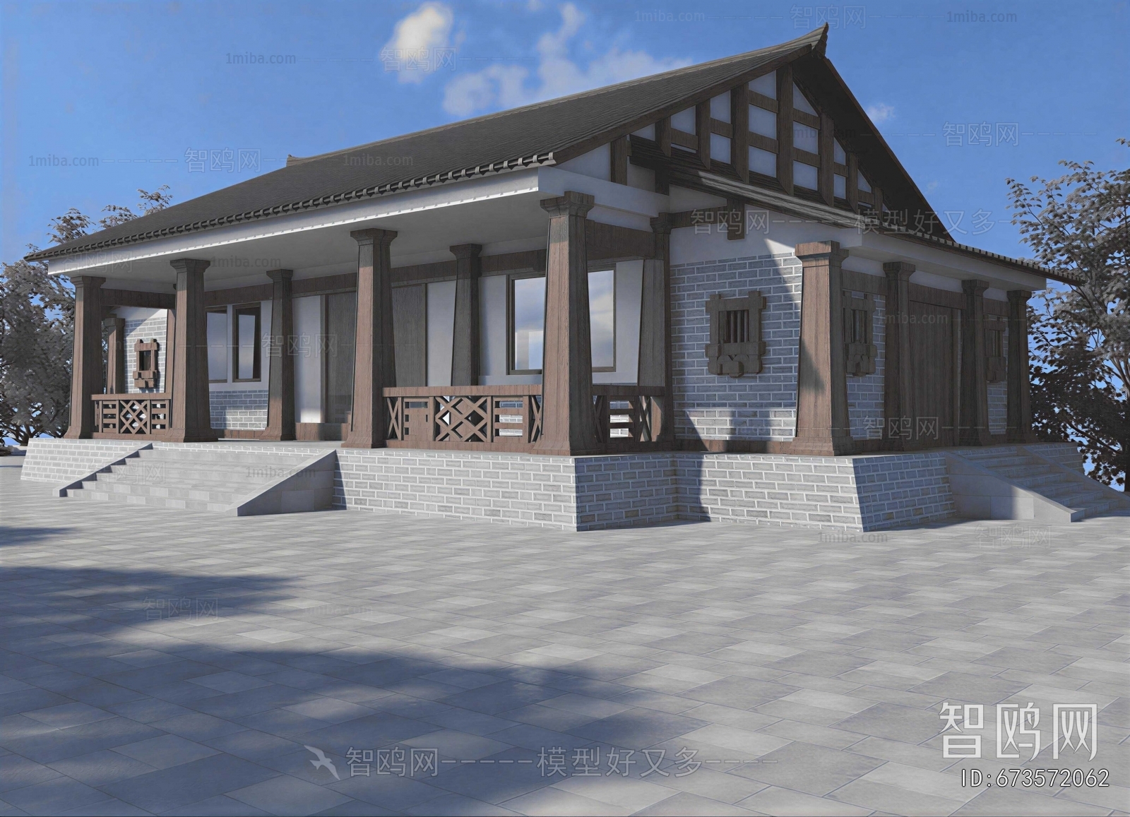 New Chinese Style Ancient Architectural Buildings