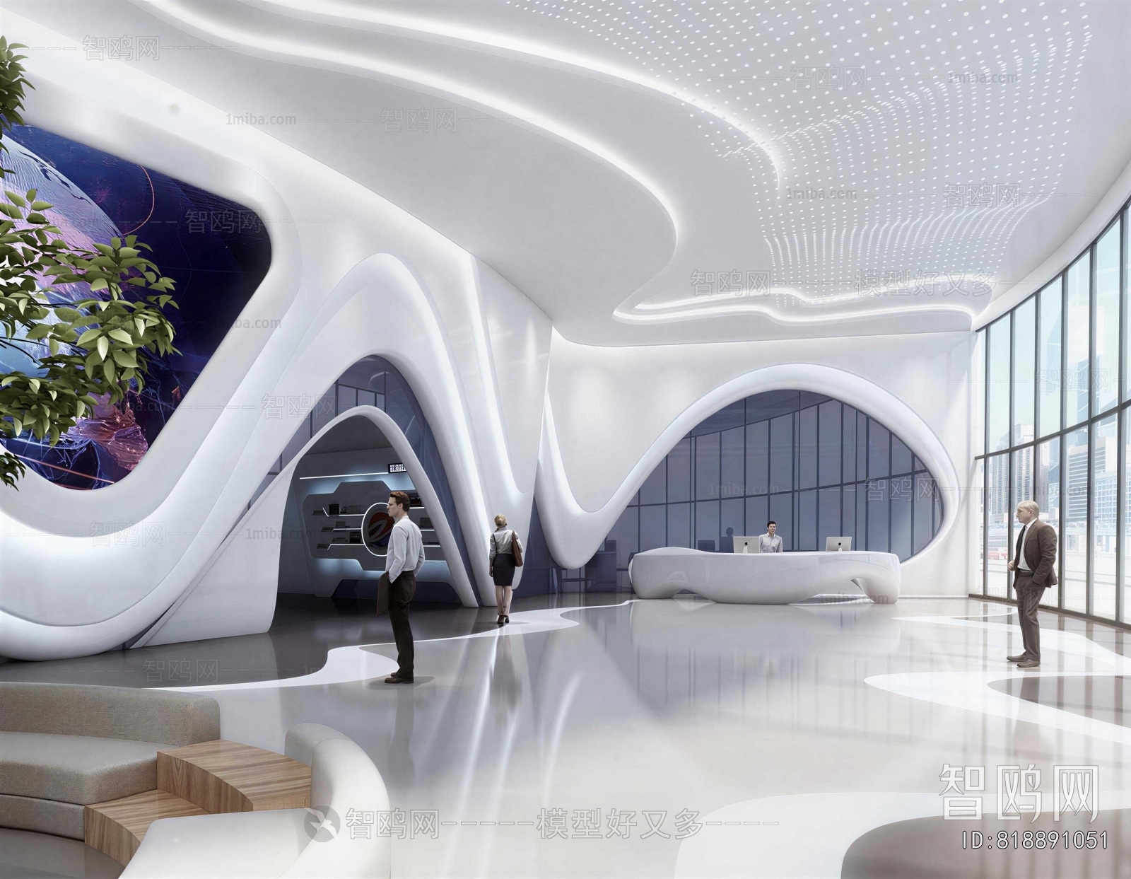 Modern Office Reception Desk