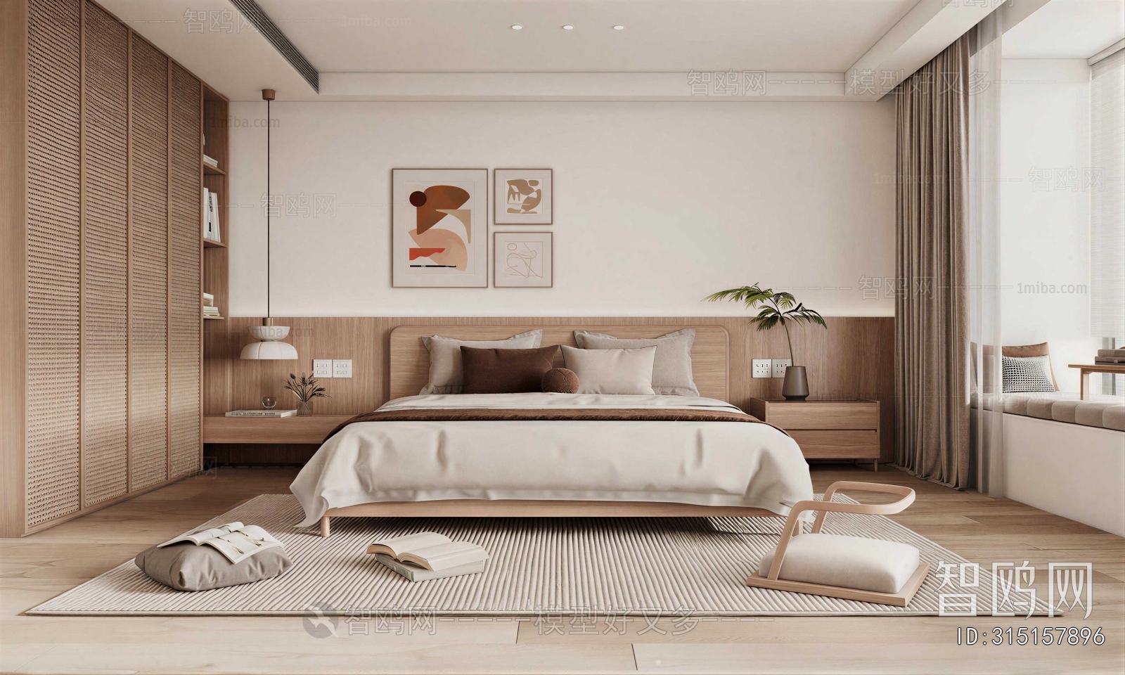 Wabi-sabi Style Bedroom