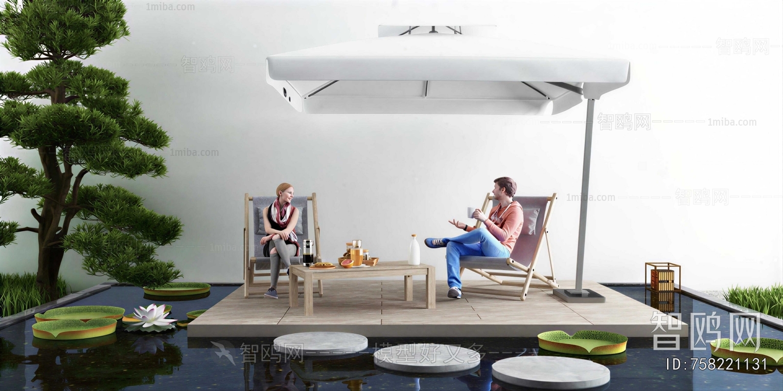 New Chinese Style Outdoor Chair