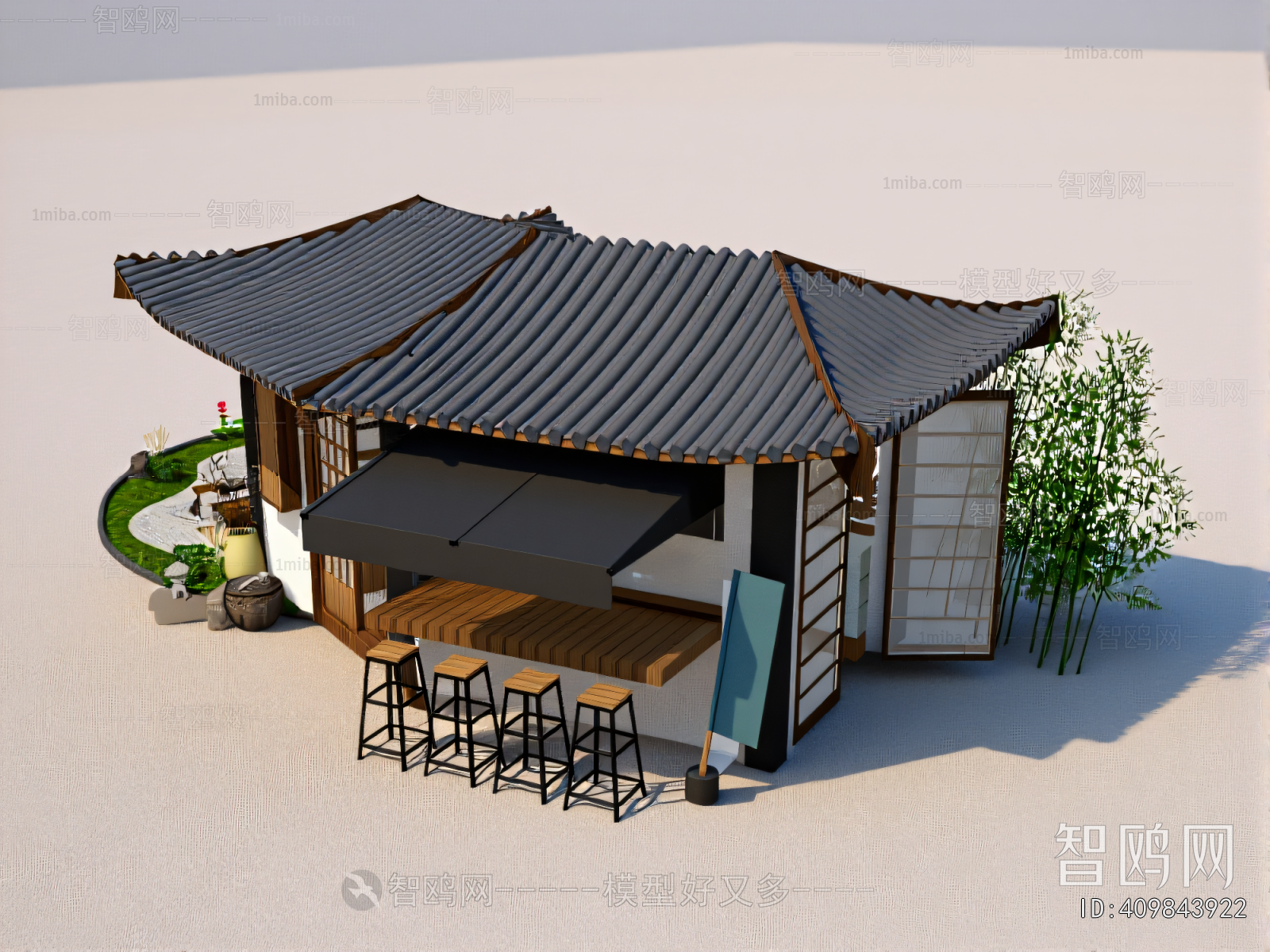 New Chinese Style Appearance Of Commercial Building