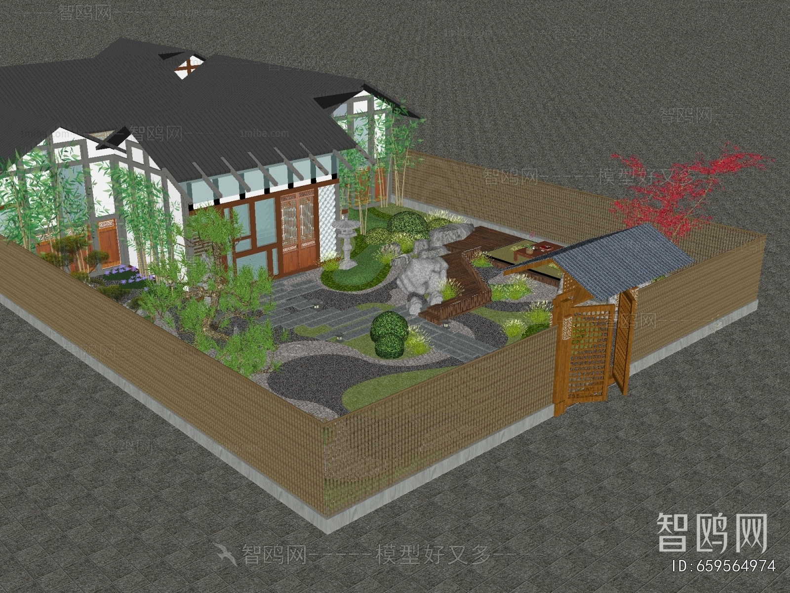 New Chinese Style Courtyard/landscape