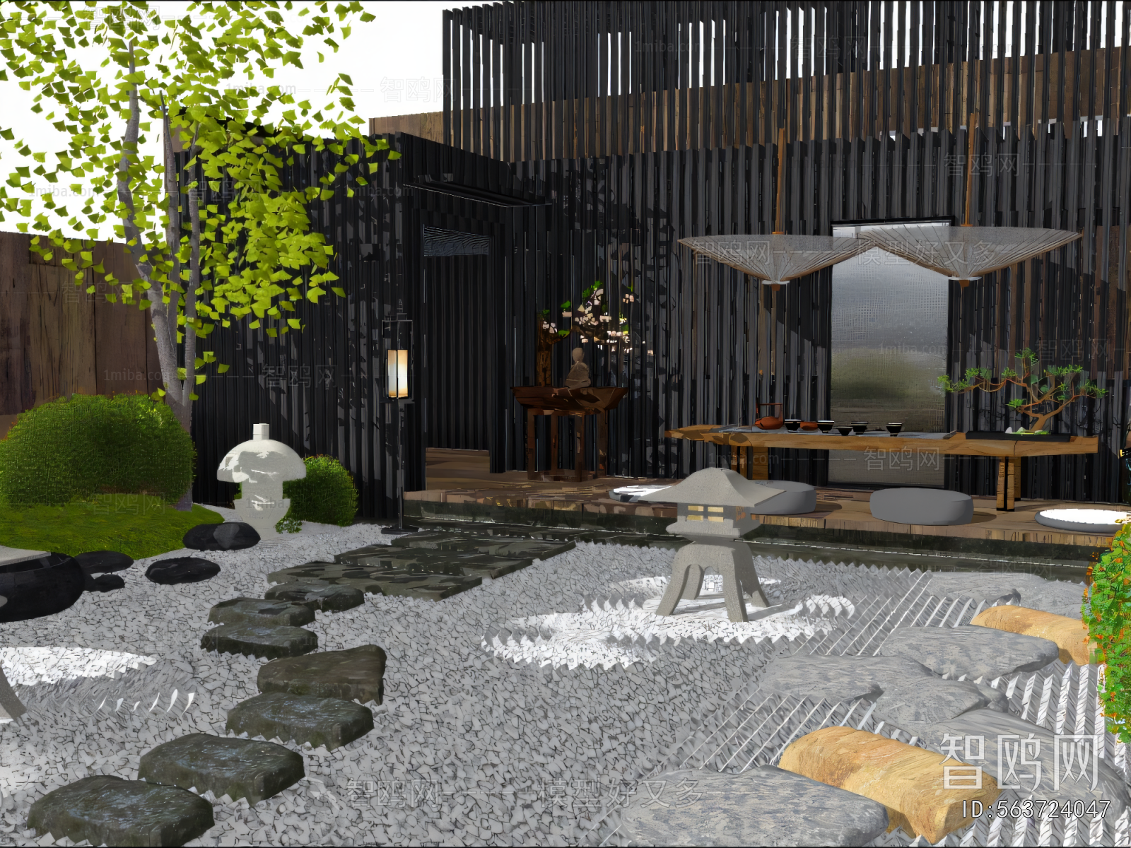New Chinese Style Courtyard/landscape