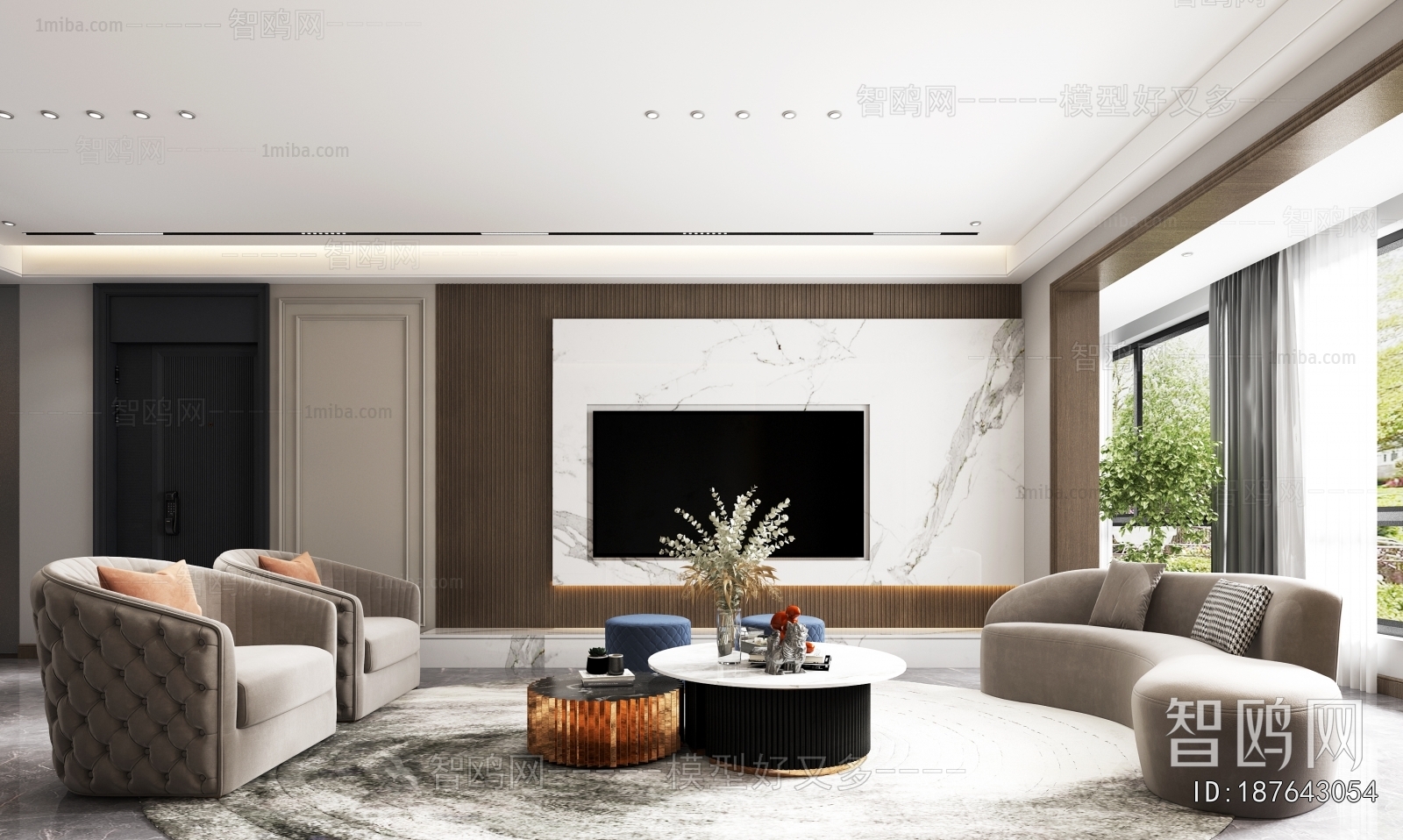 Simple European Style A Living Room