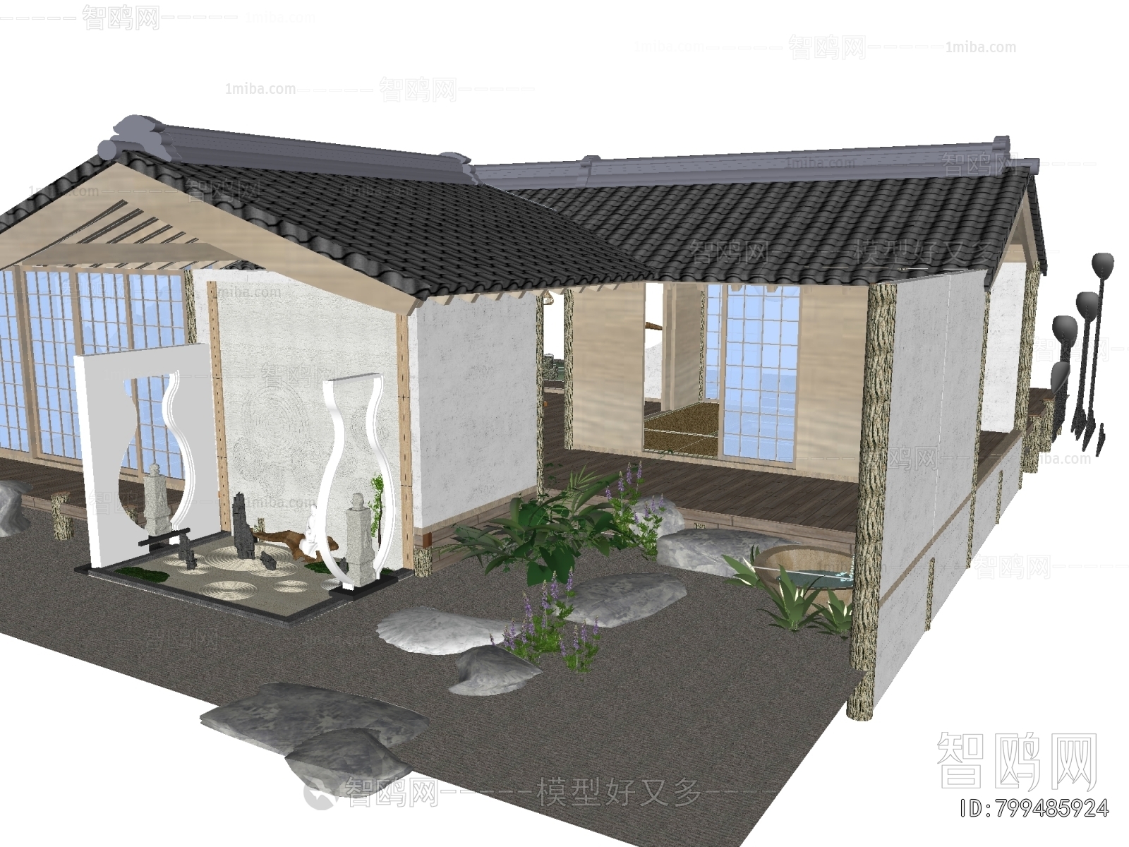 New Chinese Style Courtyard/landscape