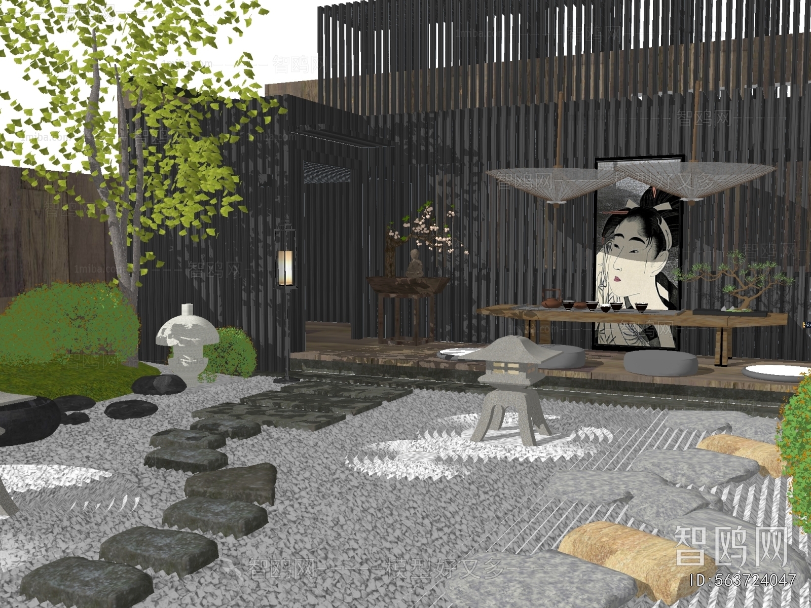 New Chinese Style Courtyard/landscape