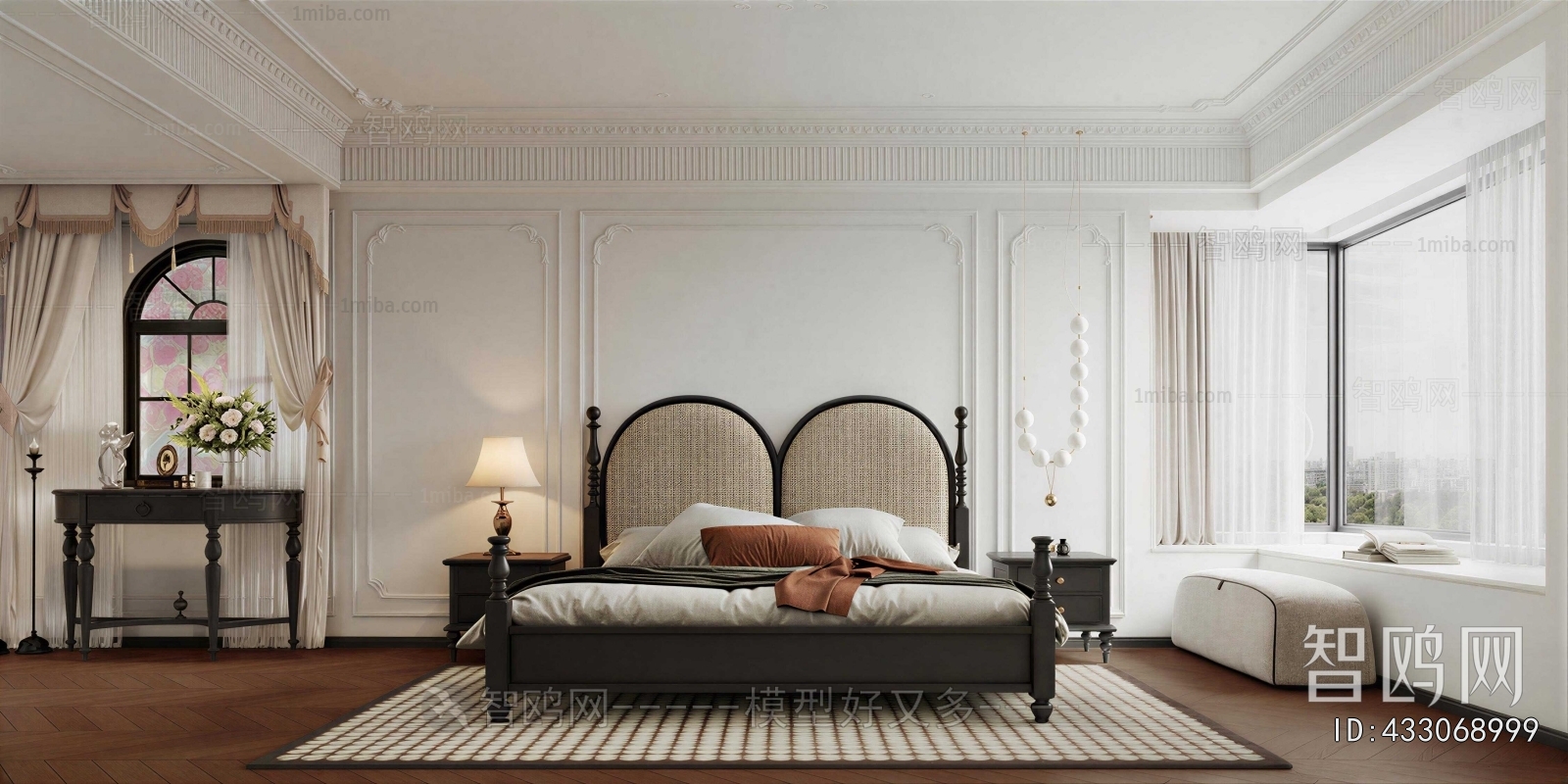 French Style Retro Style Bedroom