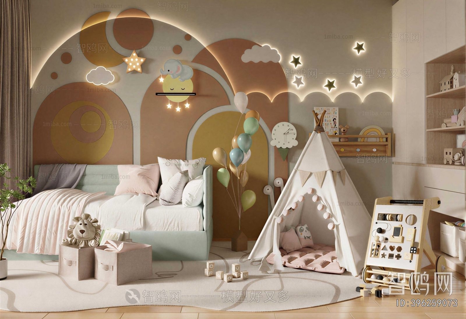 Modern Children's Room Activity Room