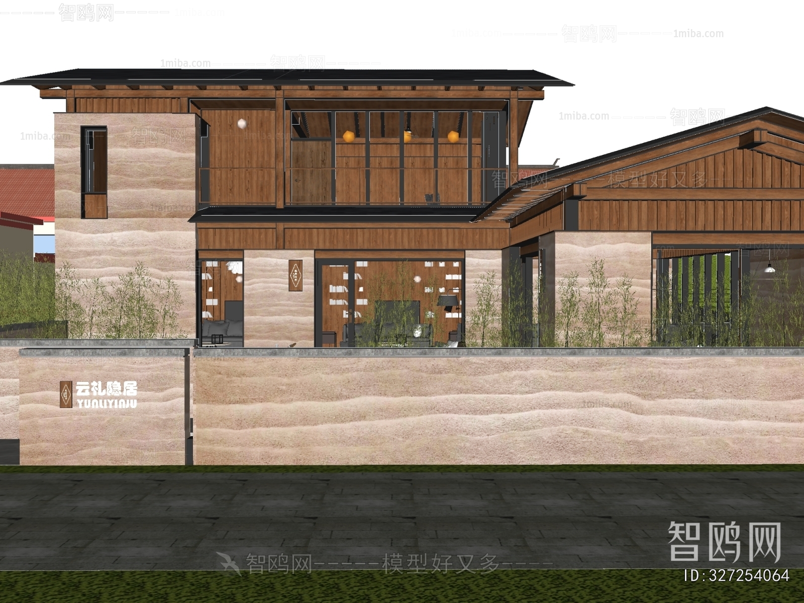 New Chinese Style Appearance Of Commercial Building