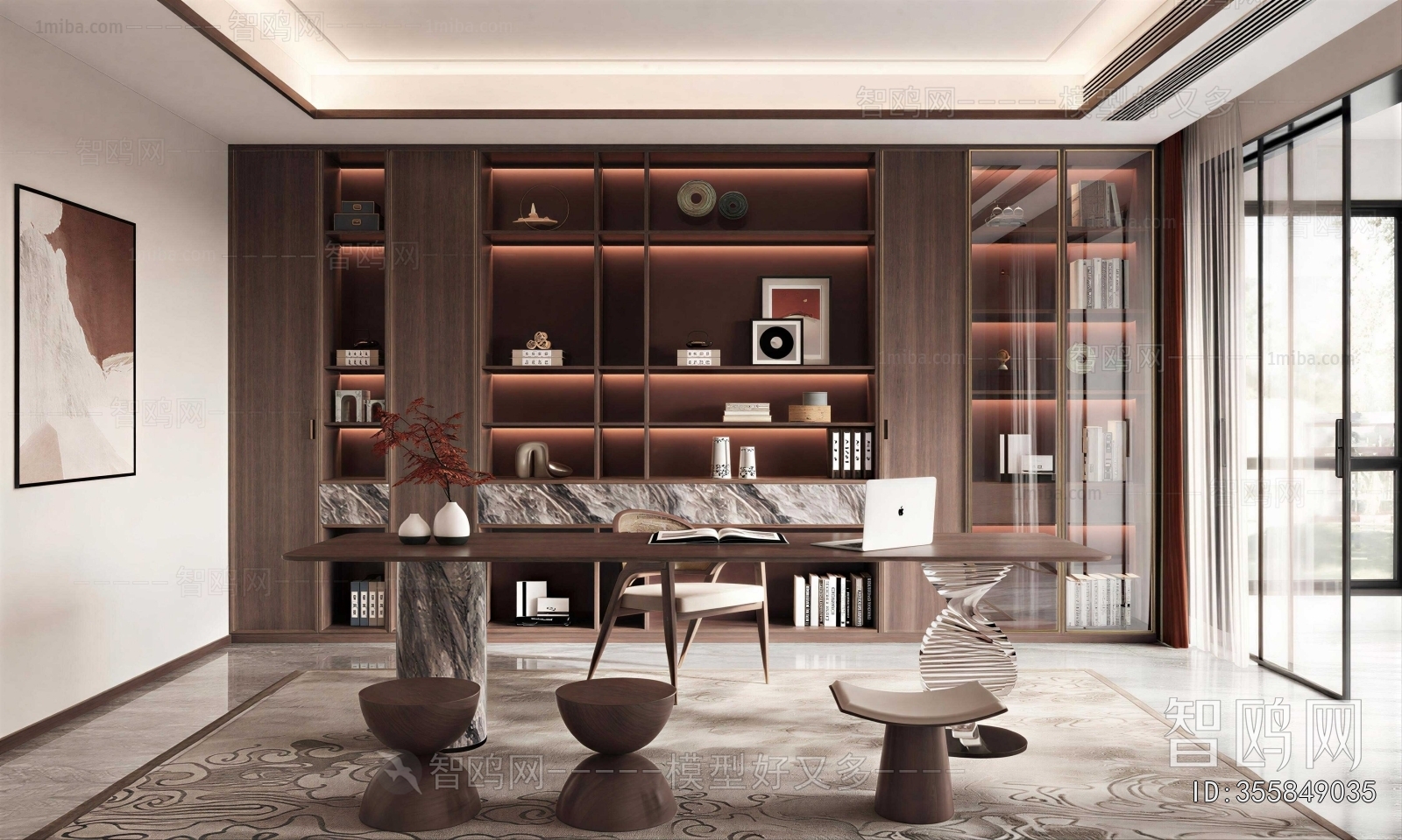 New Chinese Style Study Space