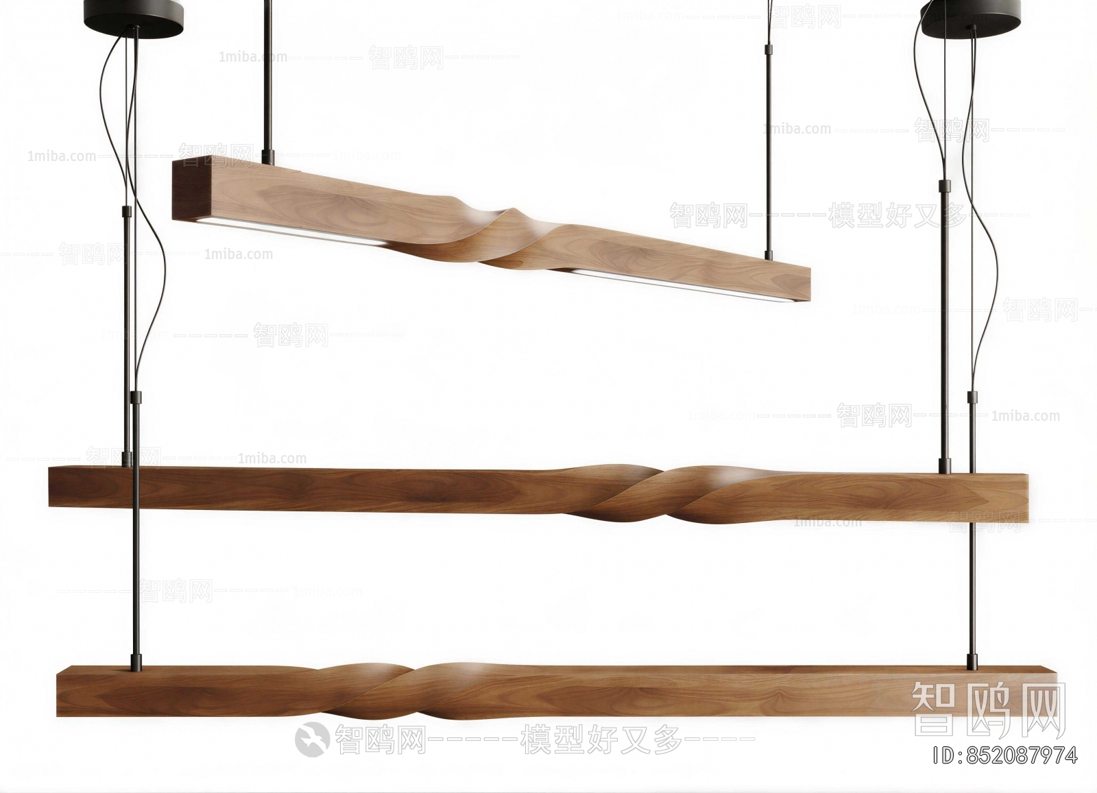 Wabi-sabi Style Long Chandelier