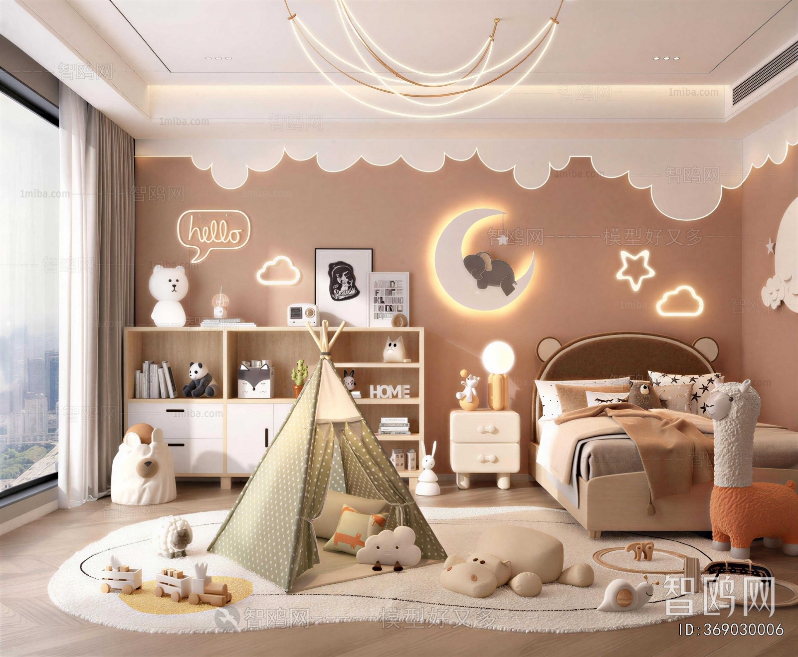 Modern Children's Room Activity Room