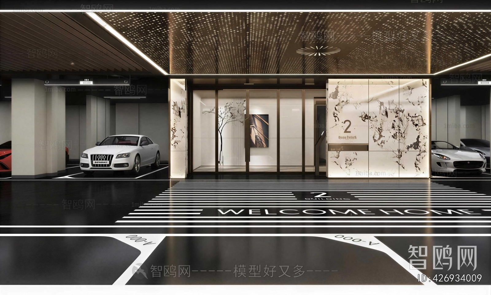 Modern Underground Parking Lot