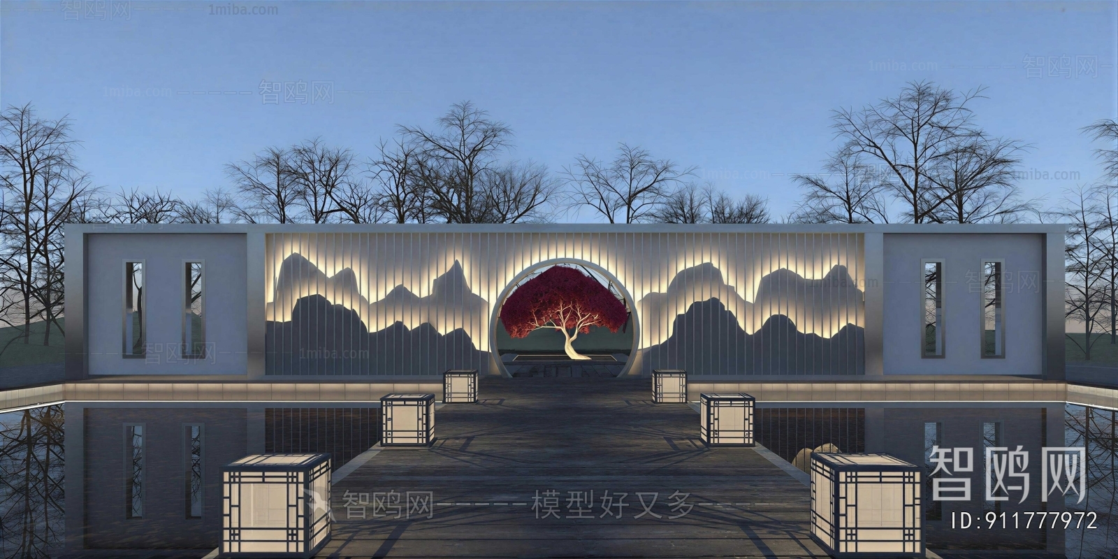 New Chinese Style Landscape Wall