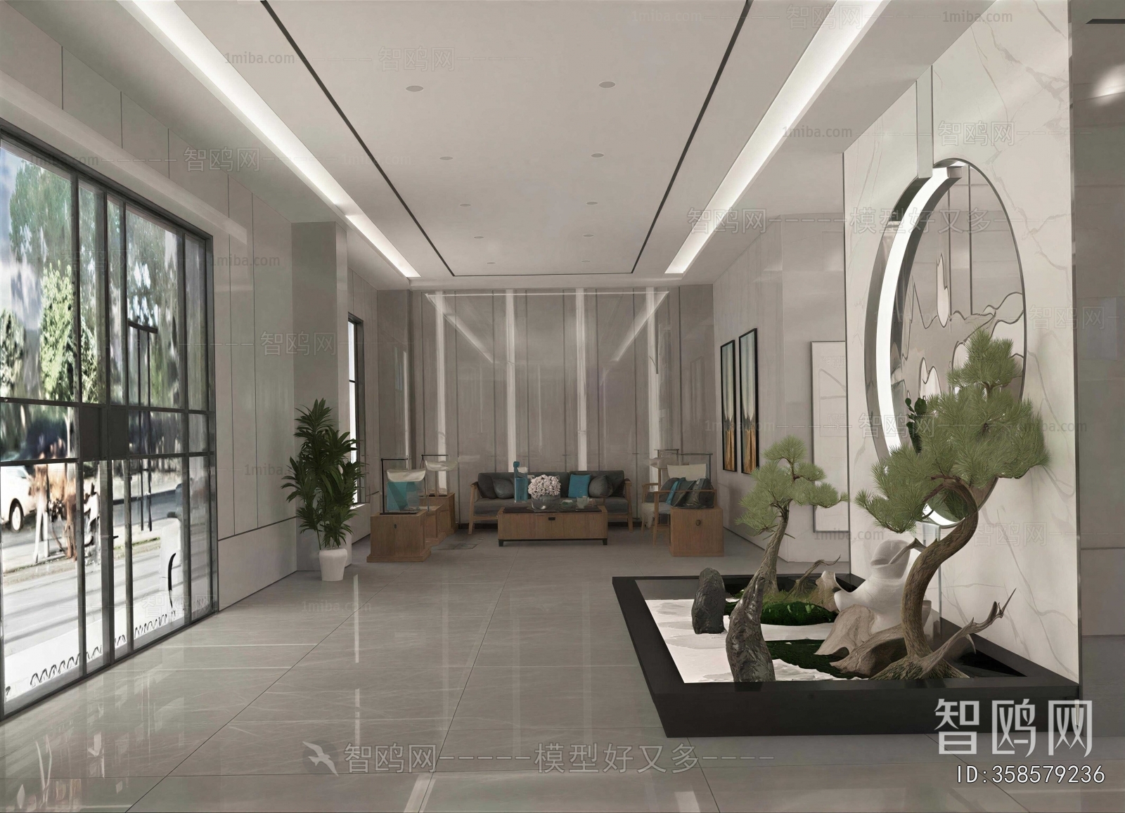 New Chinese Style Office Reception Desk