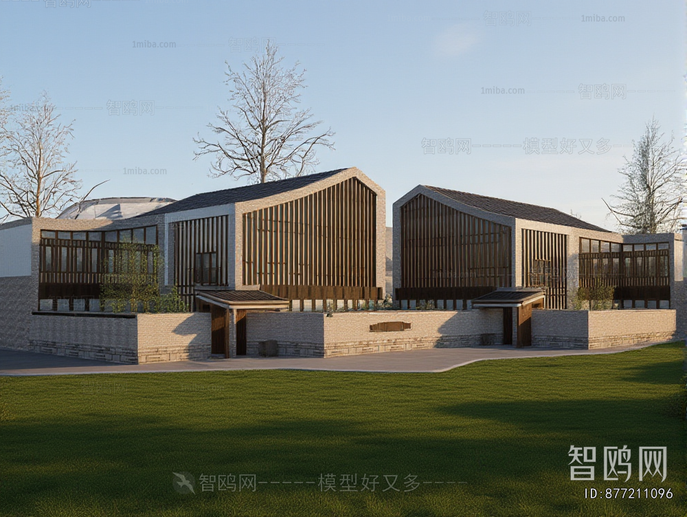 New Chinese Style Appearance Of Commercial Building