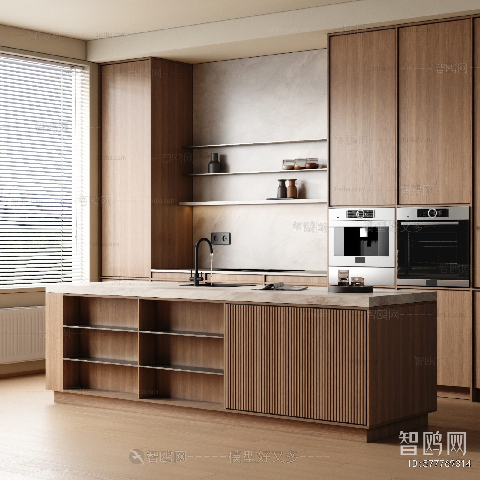Wabi-sabi Style Open Kitchen