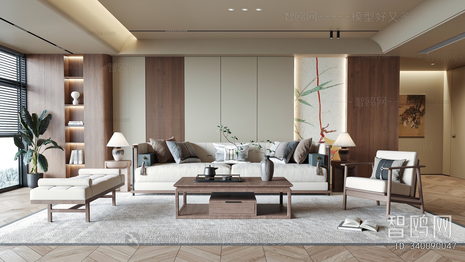 New Chinese Style A Living Room