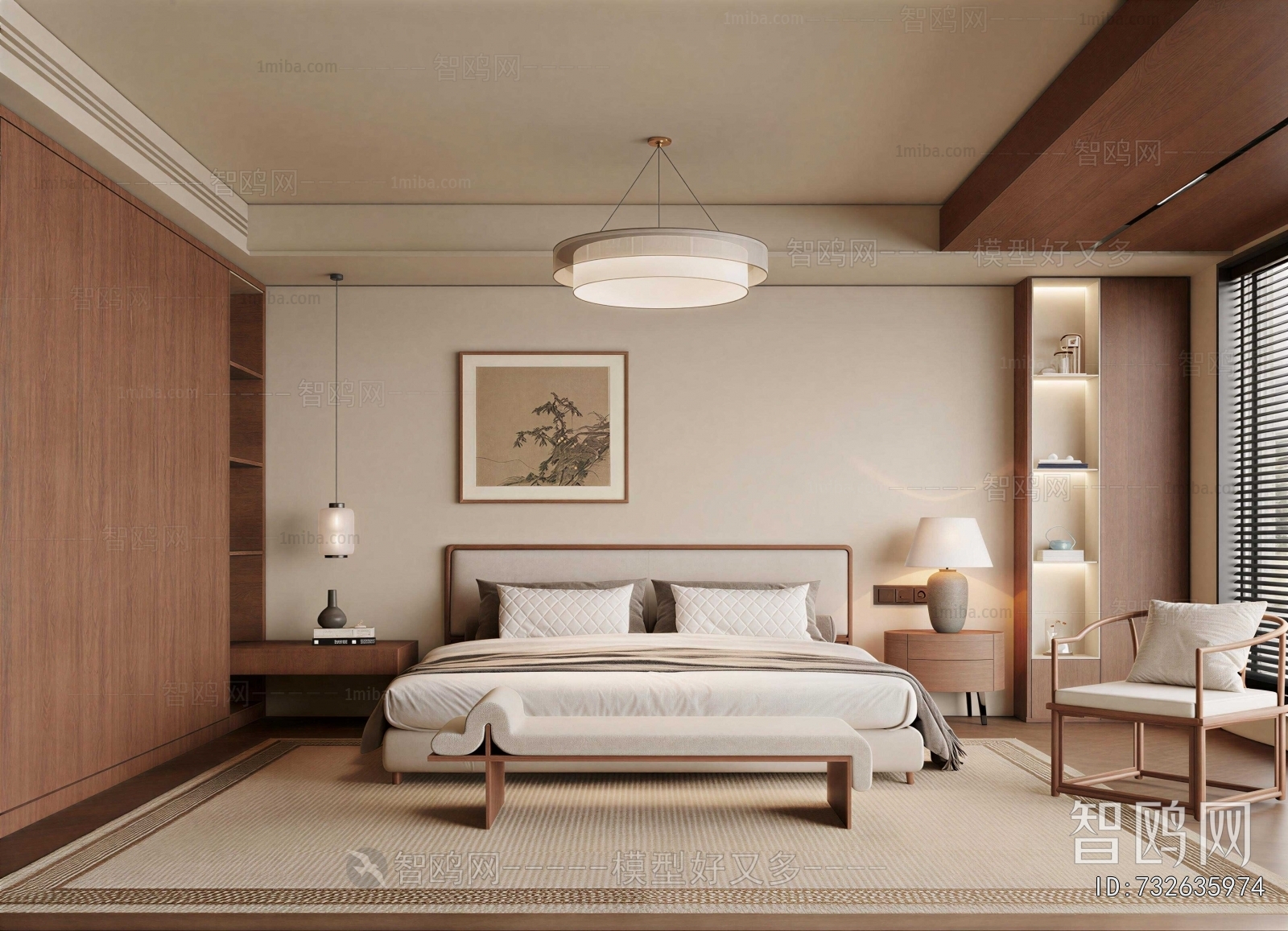 New Chinese Style Bedroom