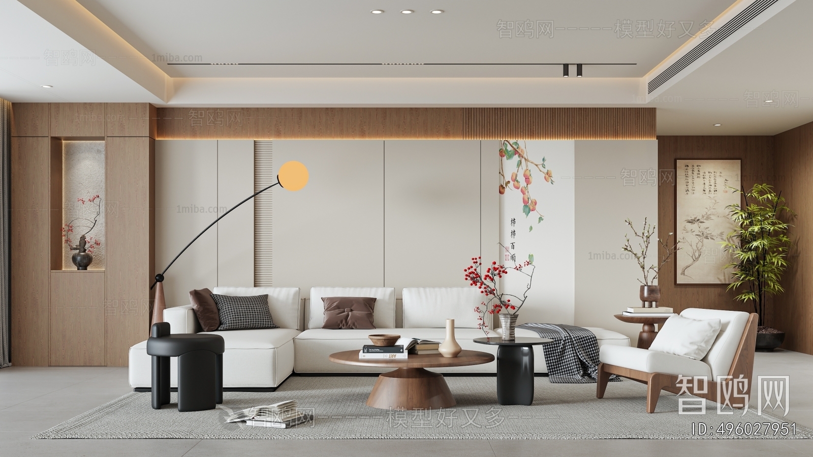 New Chinese Style A Living Room