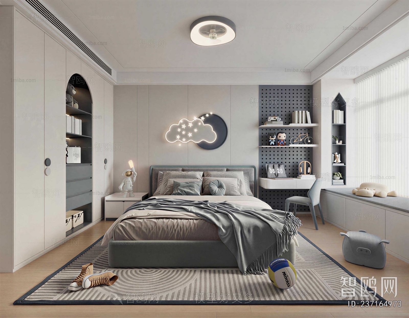 Modern Boy's Room And Son's Room