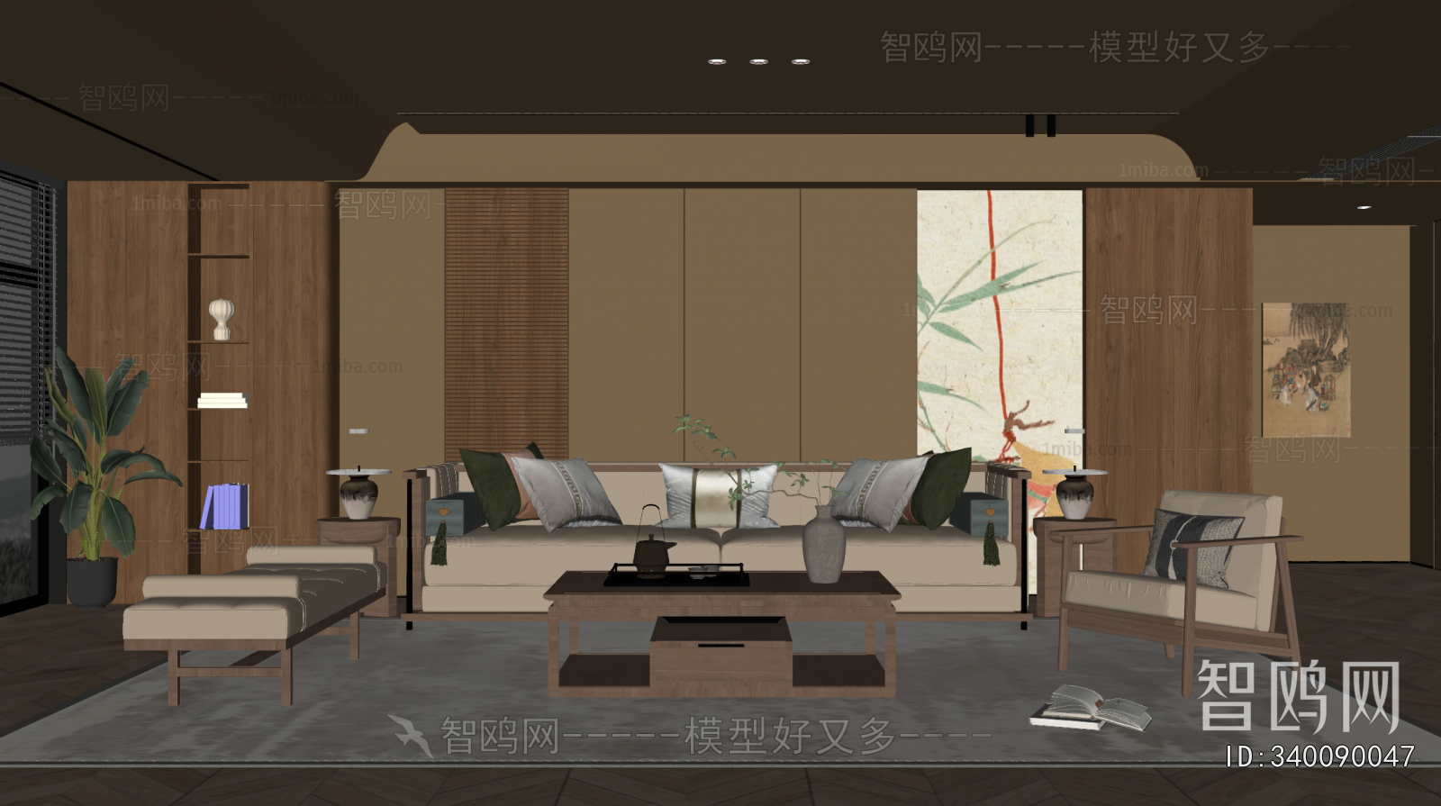 New Chinese Style A Living Room