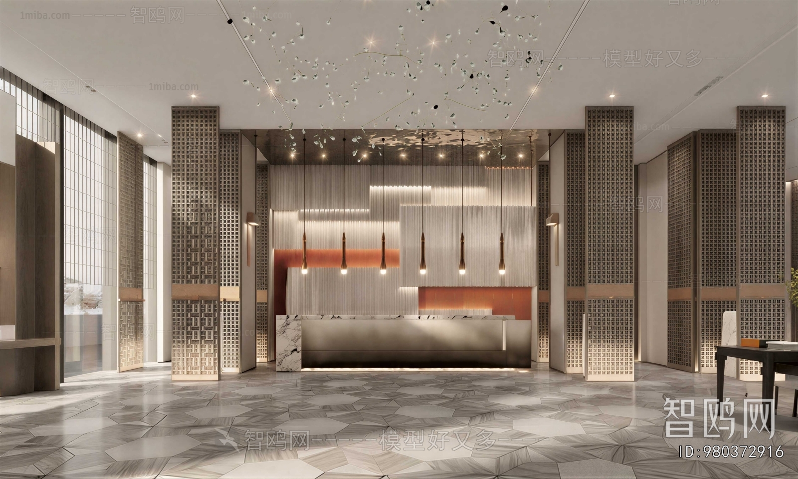 New Chinese Style Lobby Hall