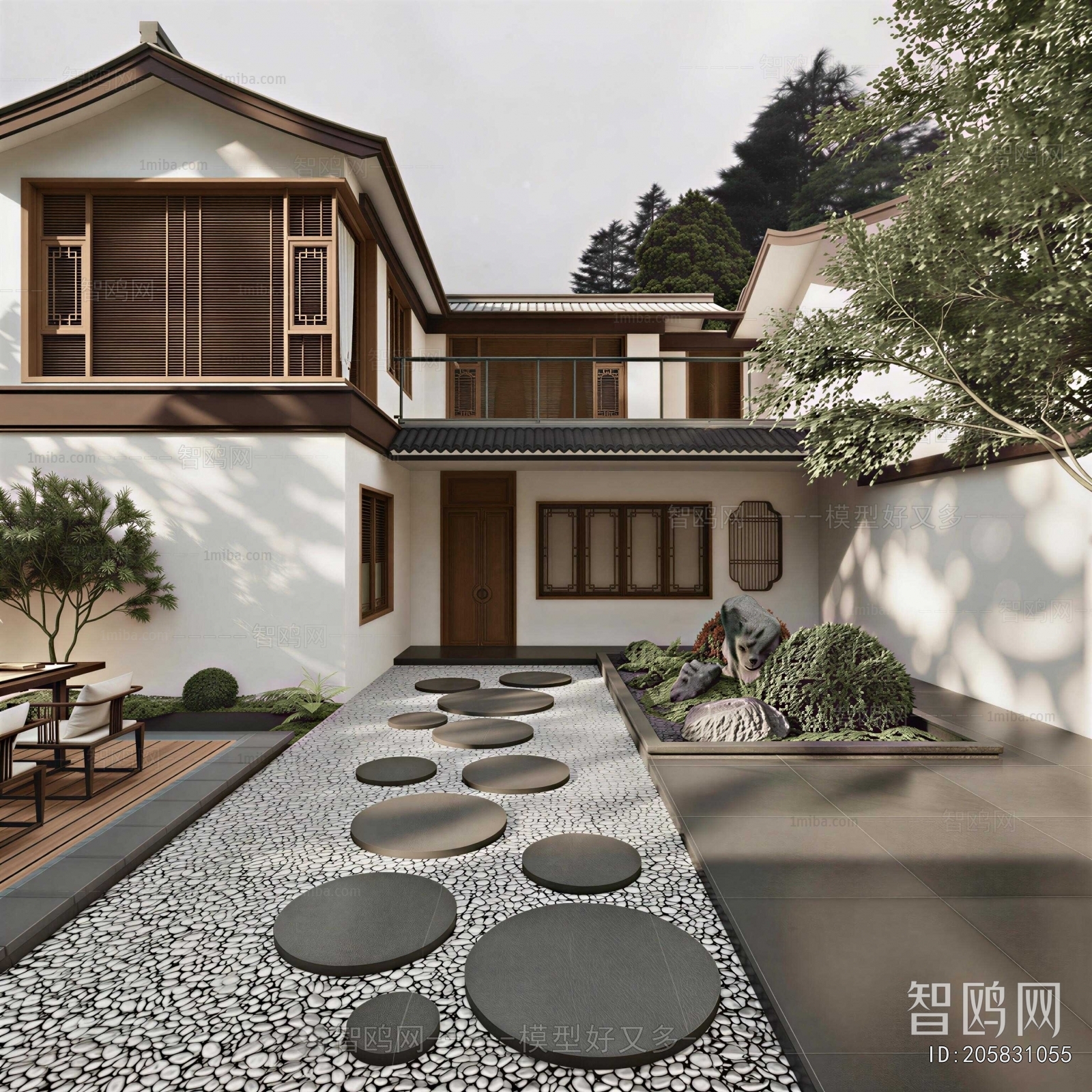 New Chinese Style Courtyard/landscape