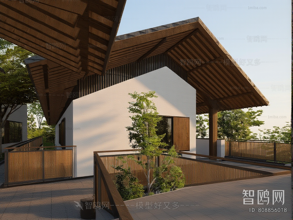 New Chinese Style Appearance Of Commercial Building