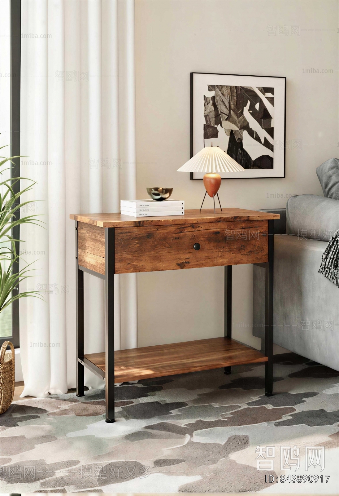 Industrial Style Side Table/corner Table