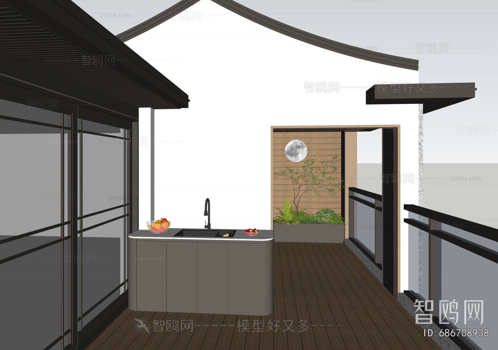 New Chinese Style Terrace
