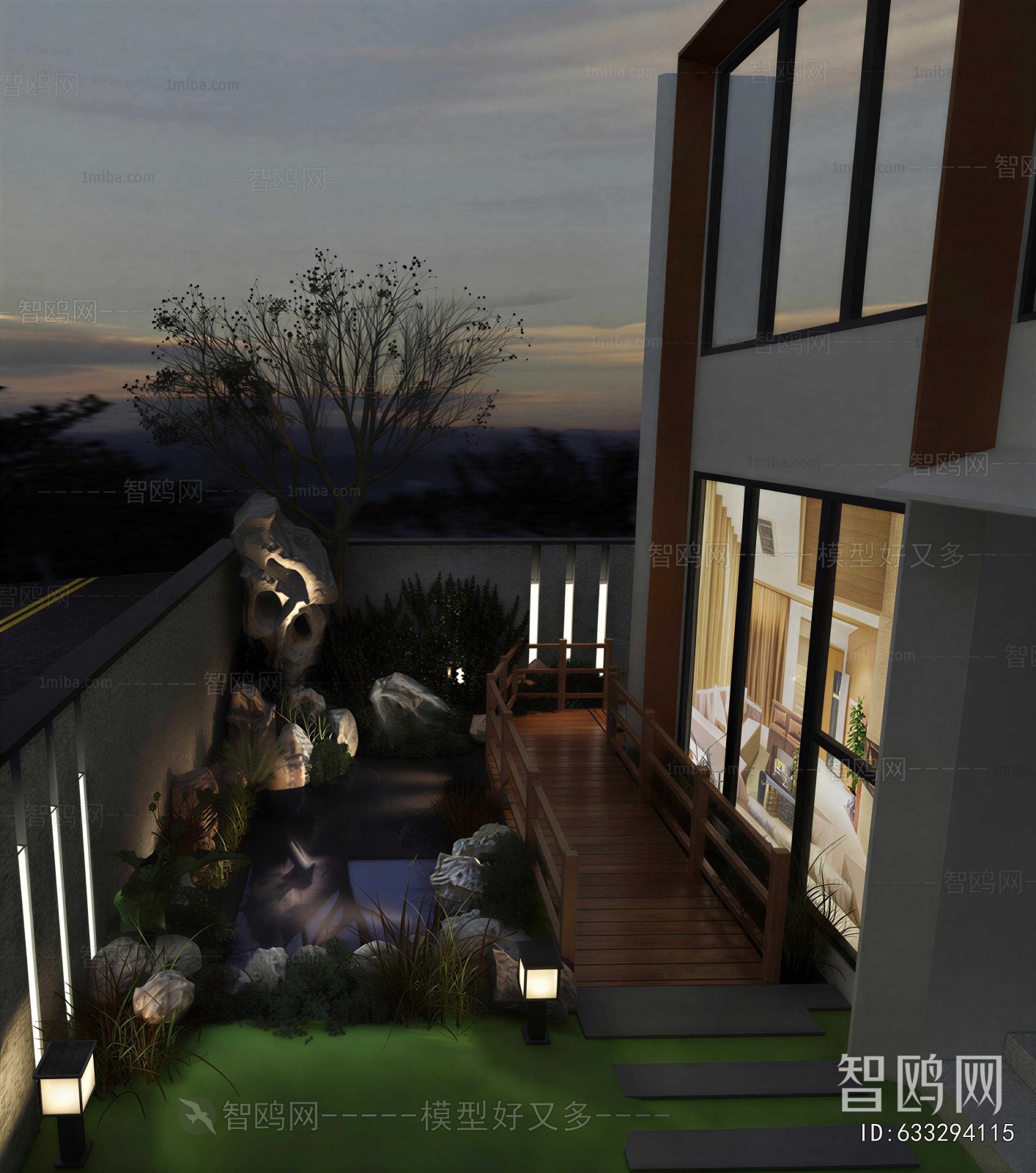 New Chinese Style Courtyard/landscape