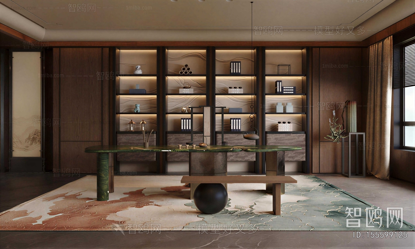 New Chinese Style Study Space