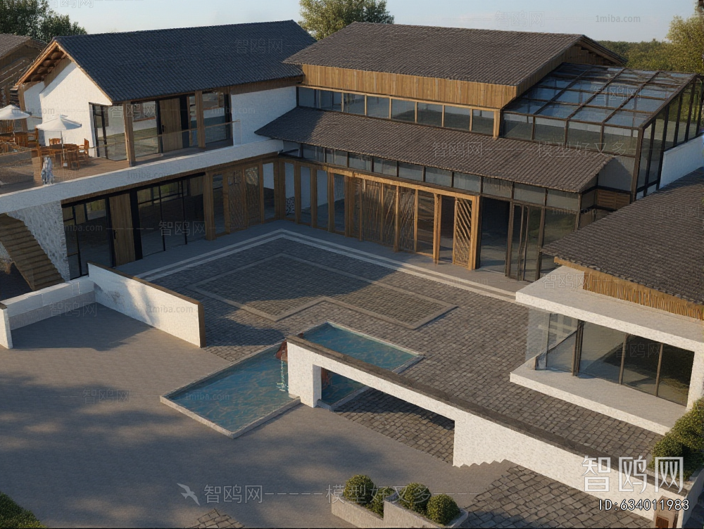 New Chinese Style Appearance Of Commercial Building