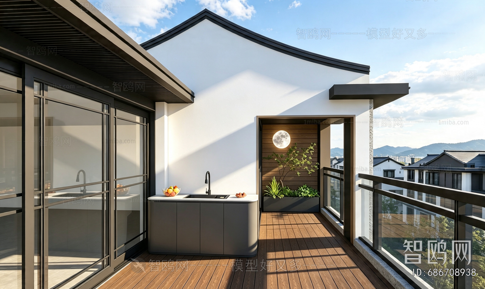 New Chinese Style Terrace