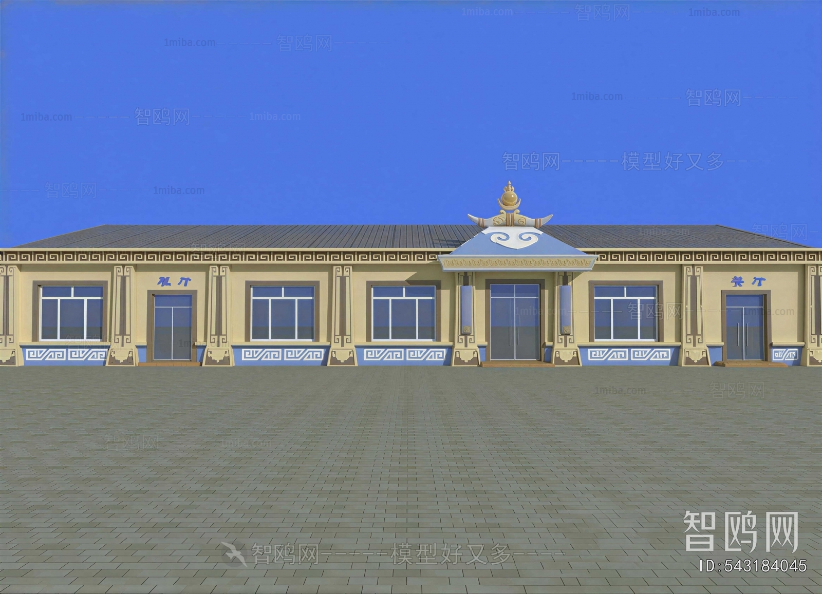 New Chinese Style Appearance Of Commercial Building