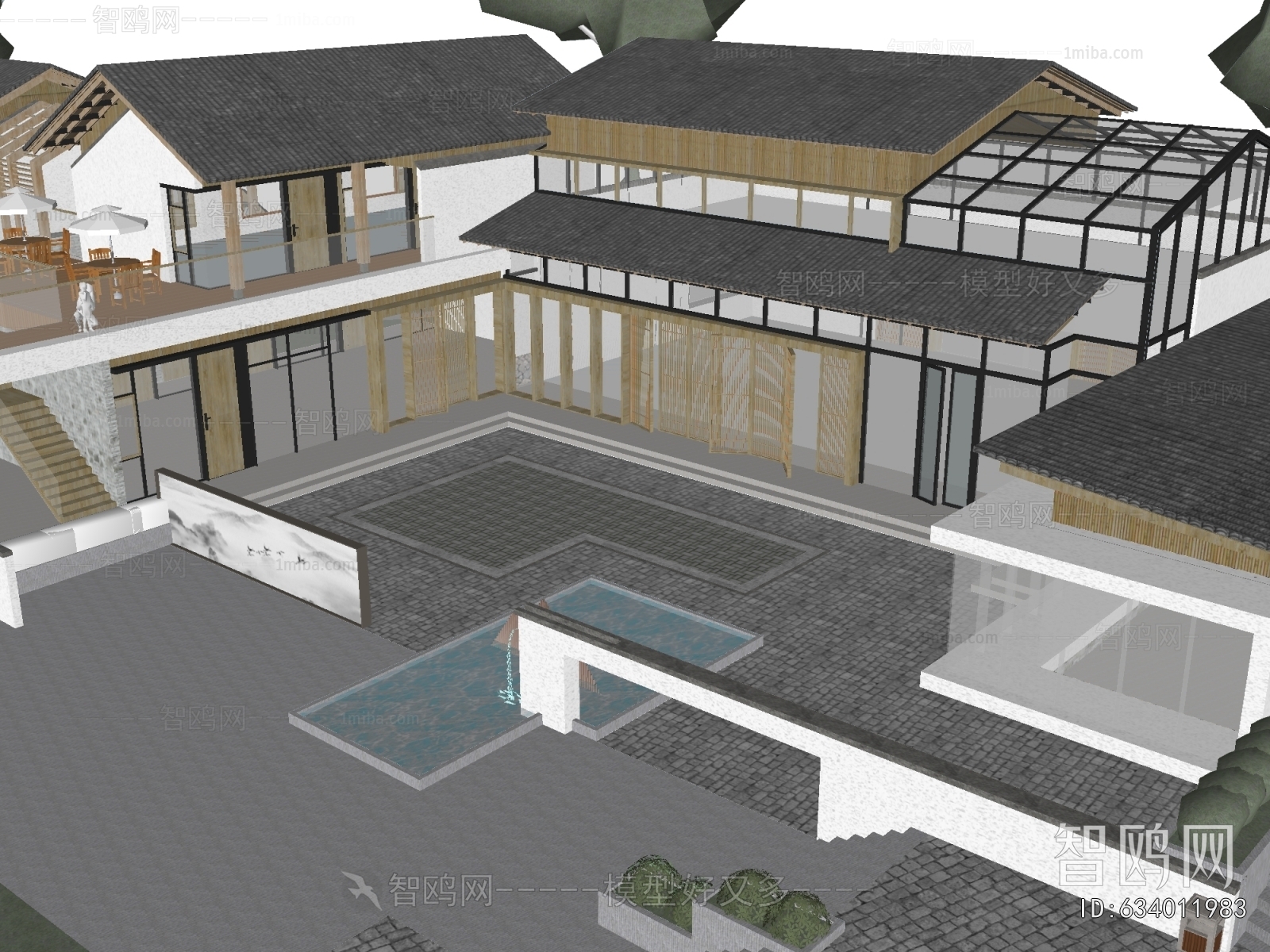 New Chinese Style Appearance Of Commercial Building