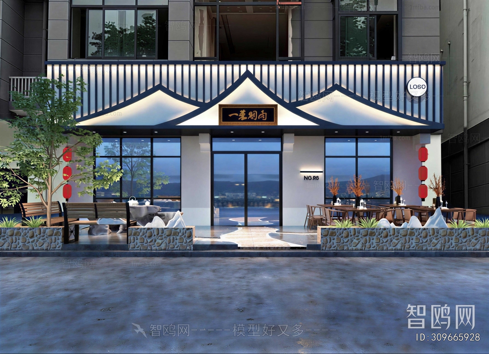 New Chinese Style Facade Element