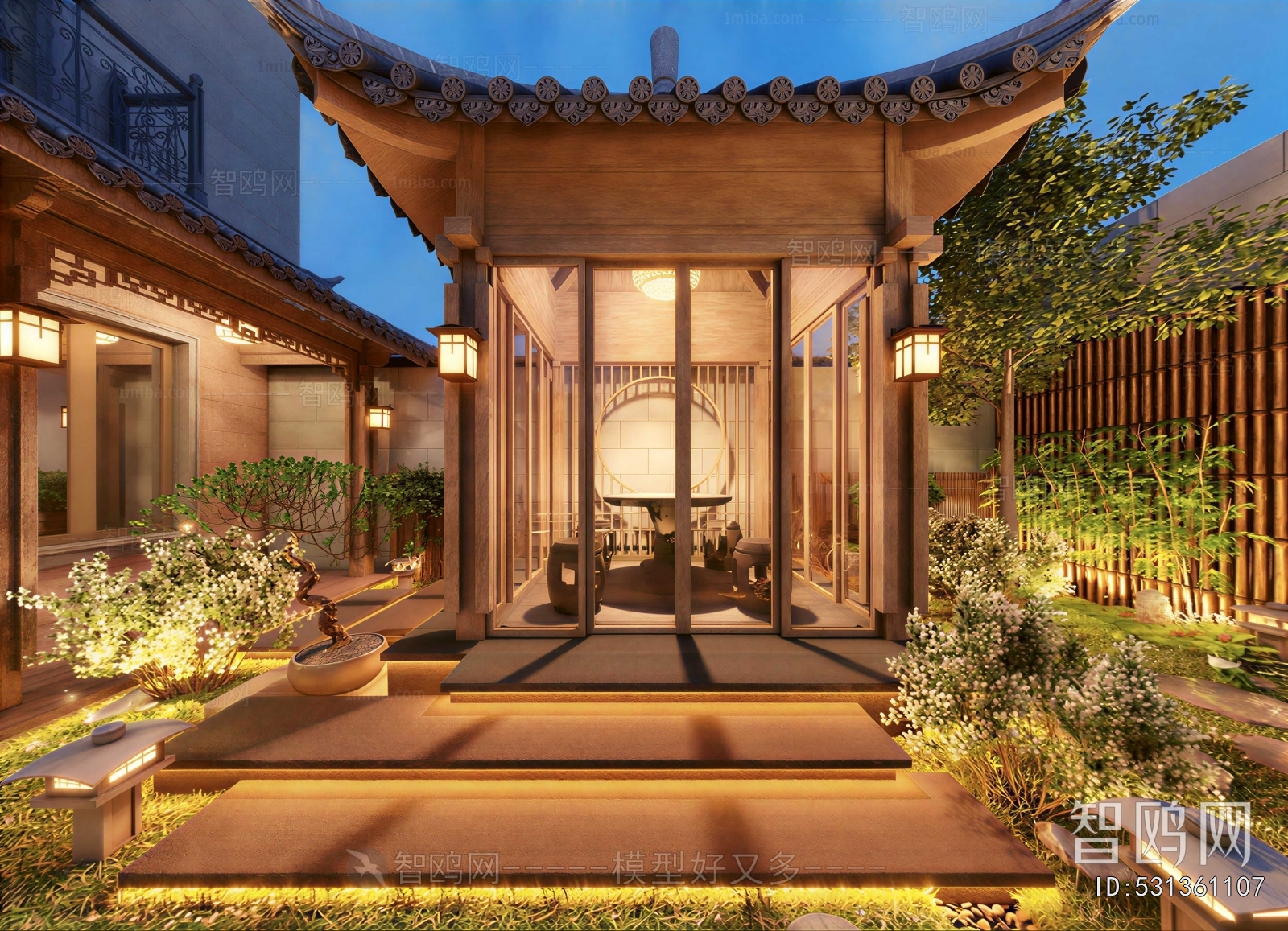 New Chinese Style Courtyard/landscape