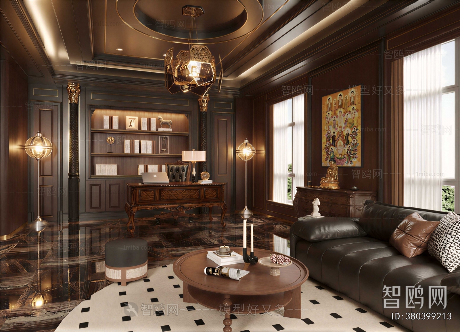 New Classical Style Study Space