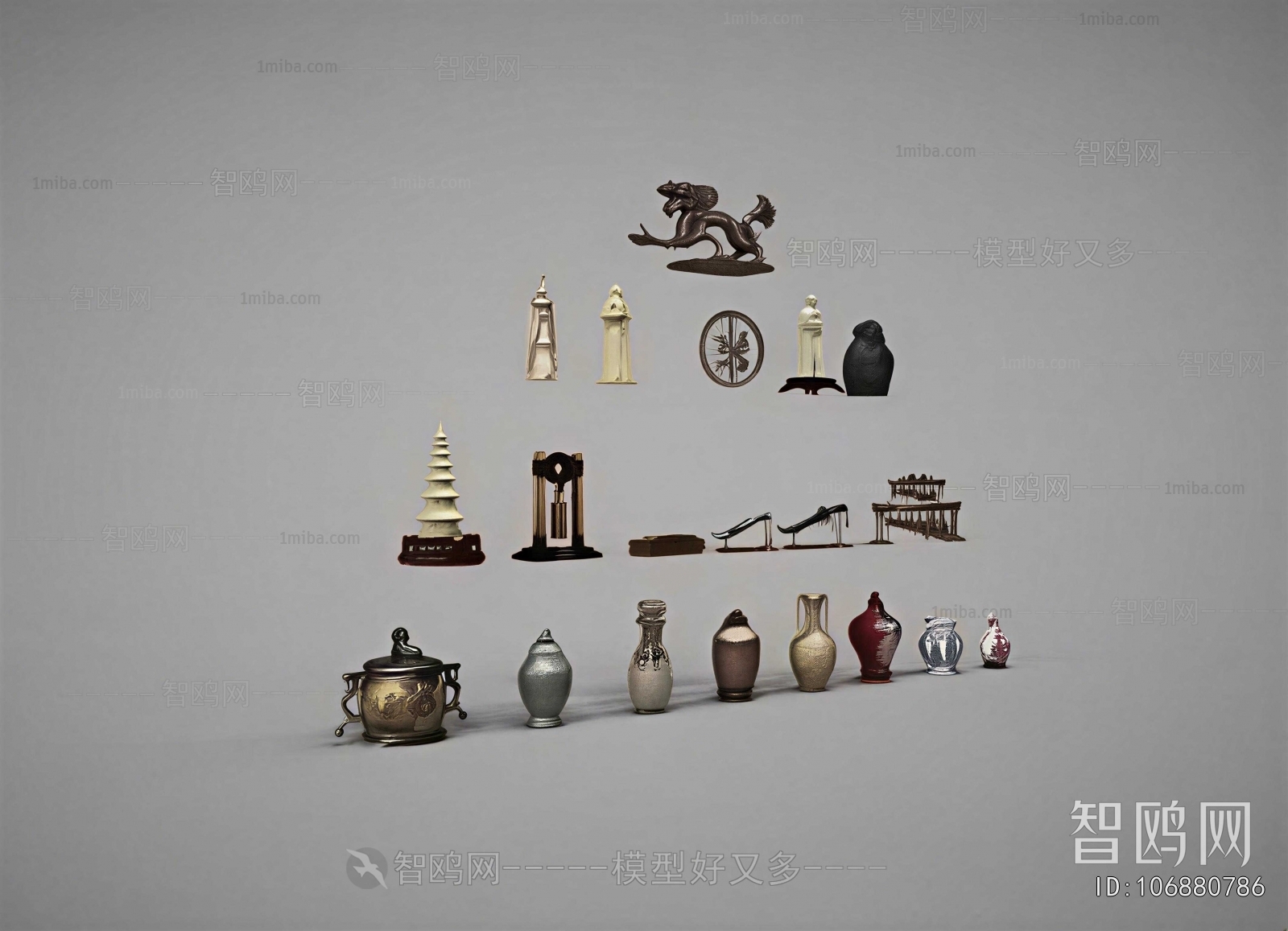 Chinese Style Decorative Set
