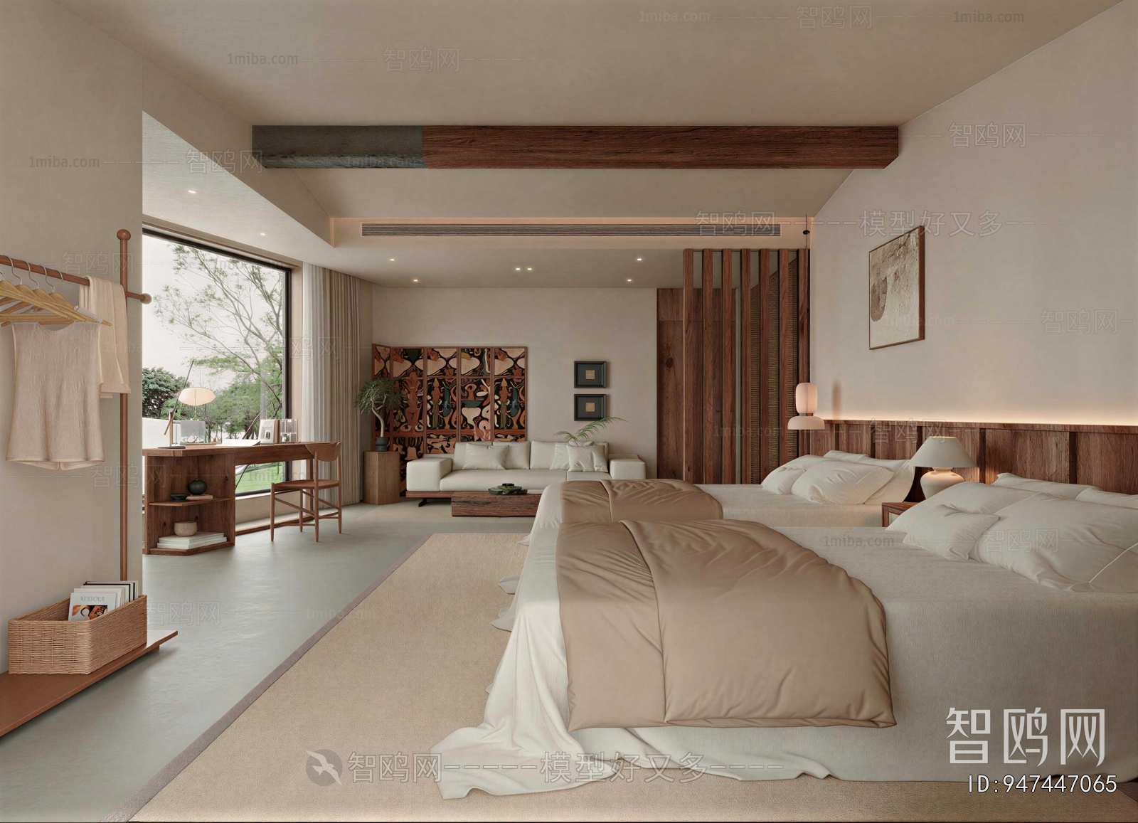 Wabi-sabi Style Bedroom