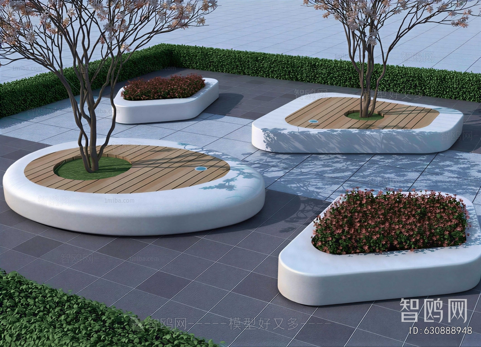 Modern Flower Bed, Flower Bowl, Flower Box