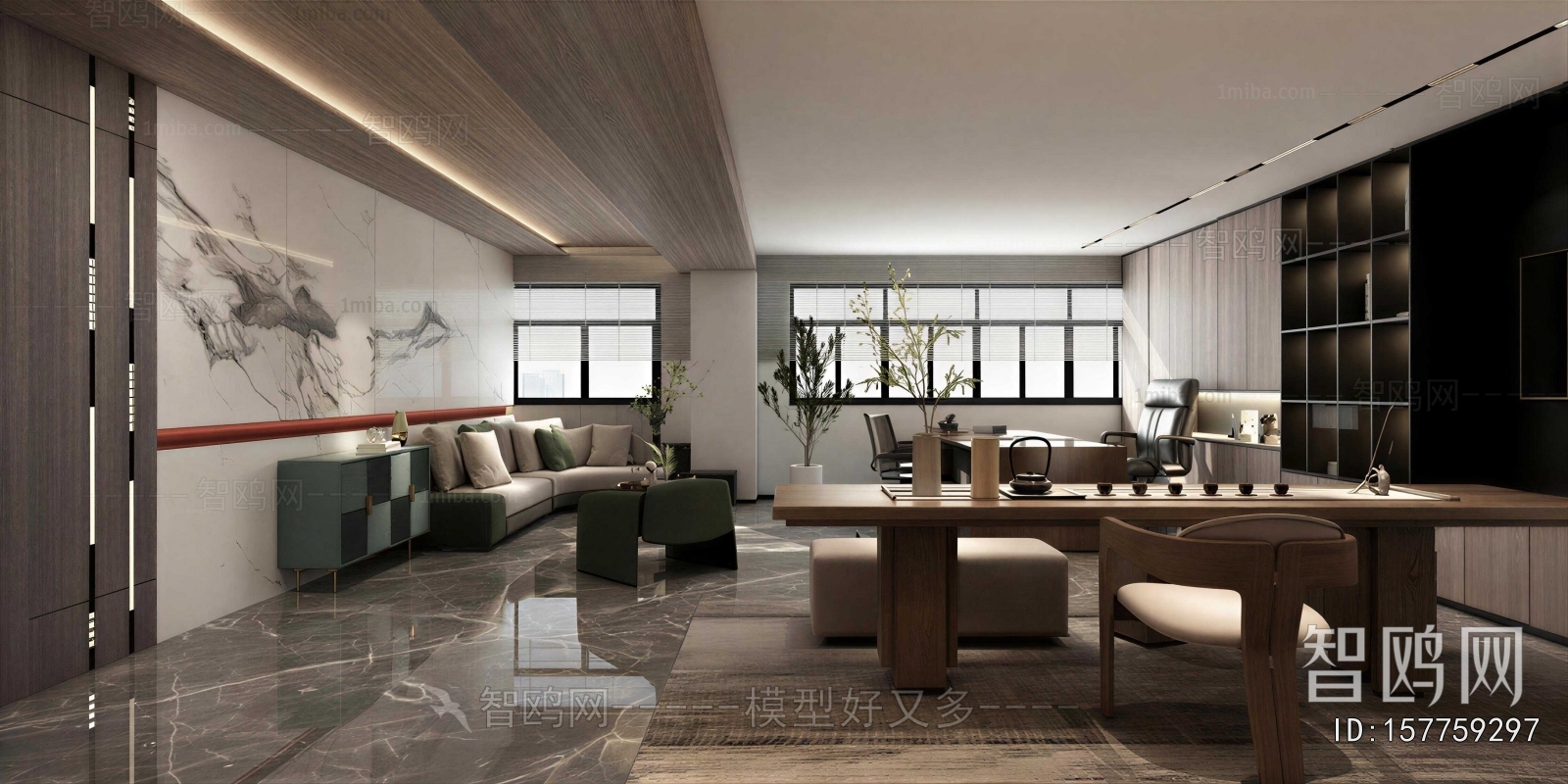 New Chinese Style Manager's Office