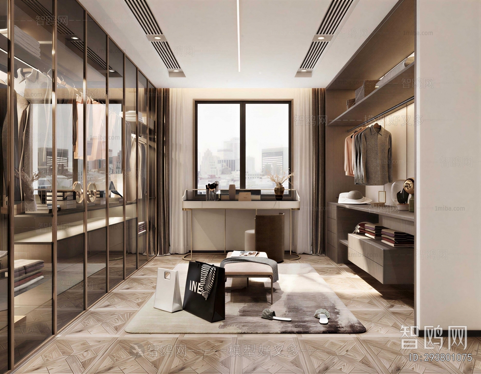 Modern Clothes Storage Area