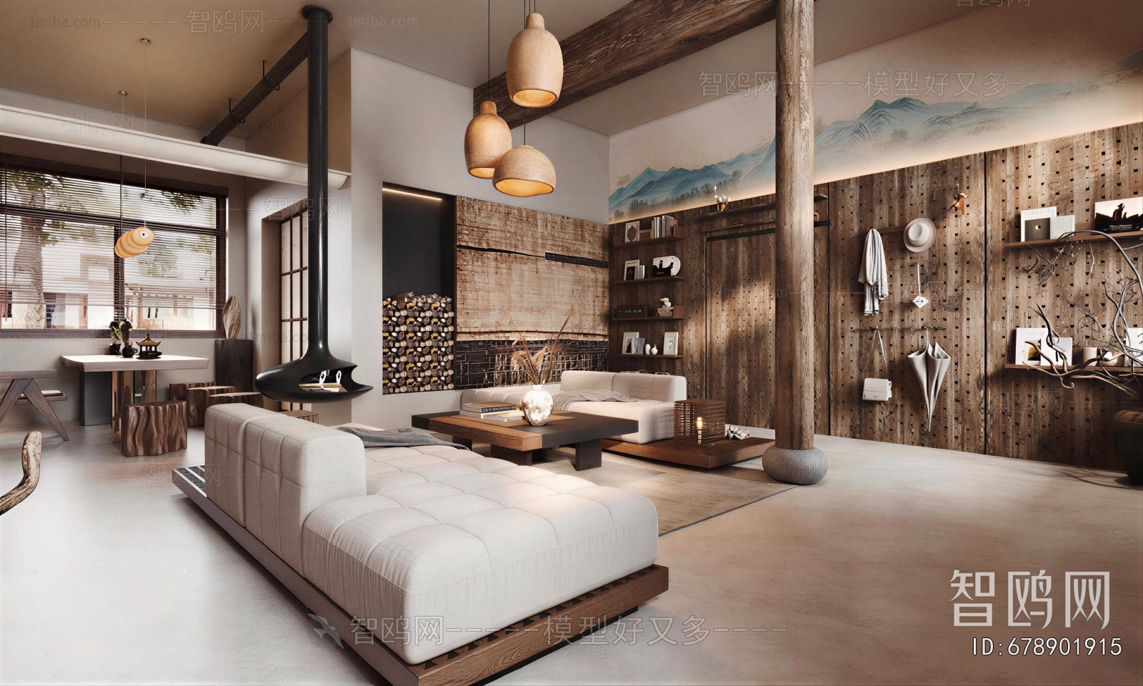 Wabi-sabi Style A Living Room